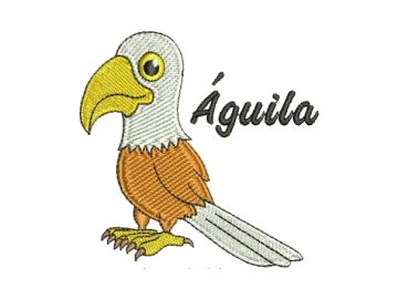 Águila Infantil con letra Diseños de Bordado