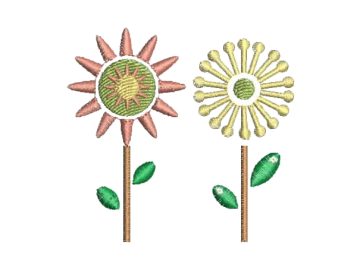 Bonitas Flores de Estrella Diseños de Bordado