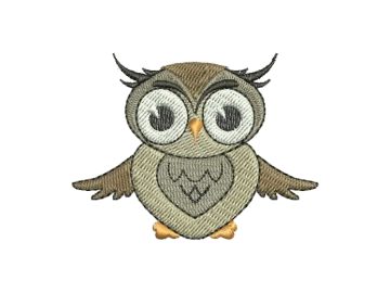 Sitting Owl Embroidery Designs