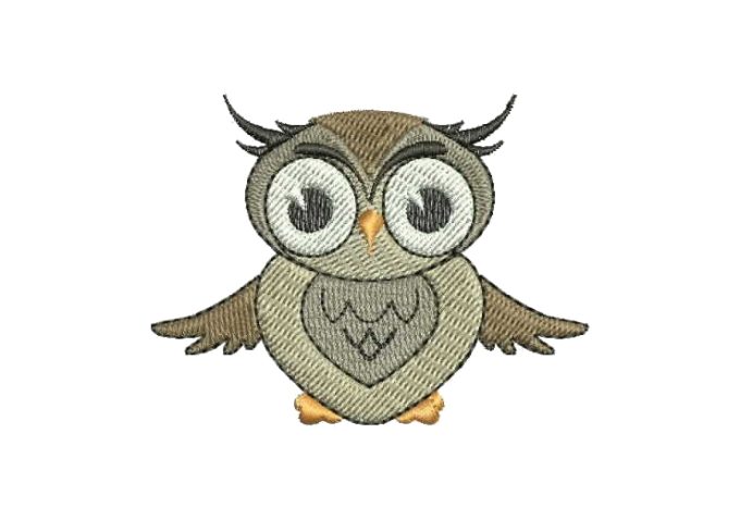 Sitting Owl Embroidery Designs