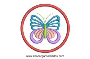 Diseño Bordado de Mariposa para bordar