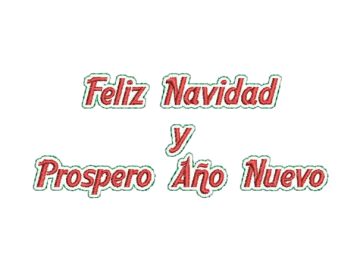 Letra Feliz Navidad y Prospero Año Nuevo Diseños de Bordado