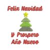 Letra de Feliz Navidad y Prospero Año Nuevo Diseños de Bordado