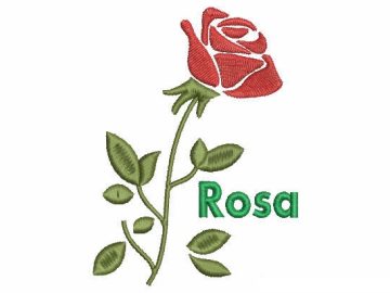 Cute rose embroidery design