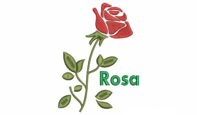 Cute rose embroidery design