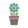 Maceta con Planta Diseños de Bordado