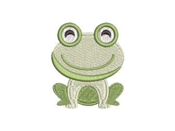 Sitting Frog Designs for Embroidery